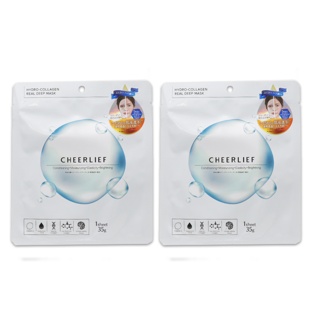 CHEERLIEF 水光肌 ハイドロコラーゲン シートマスク リアル