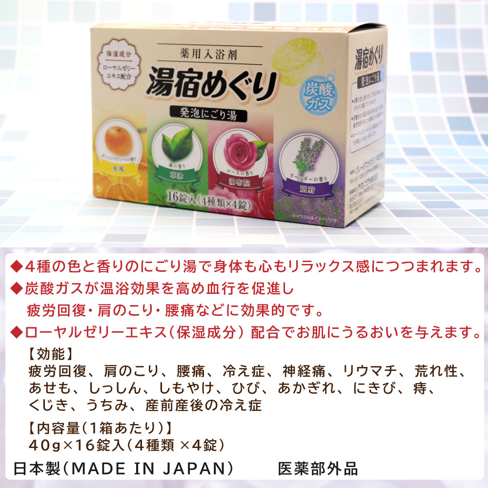 入浴剤 にごり湯 薬用 発泡入浴剤 16錠入×4箱セット（計64錠） 医薬部外品 日本製｜wagonsale｜02