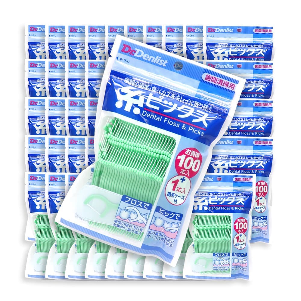 ドクターデンリスト 糸ピックス 101本入り 携帯ケース付 歯間清掃用