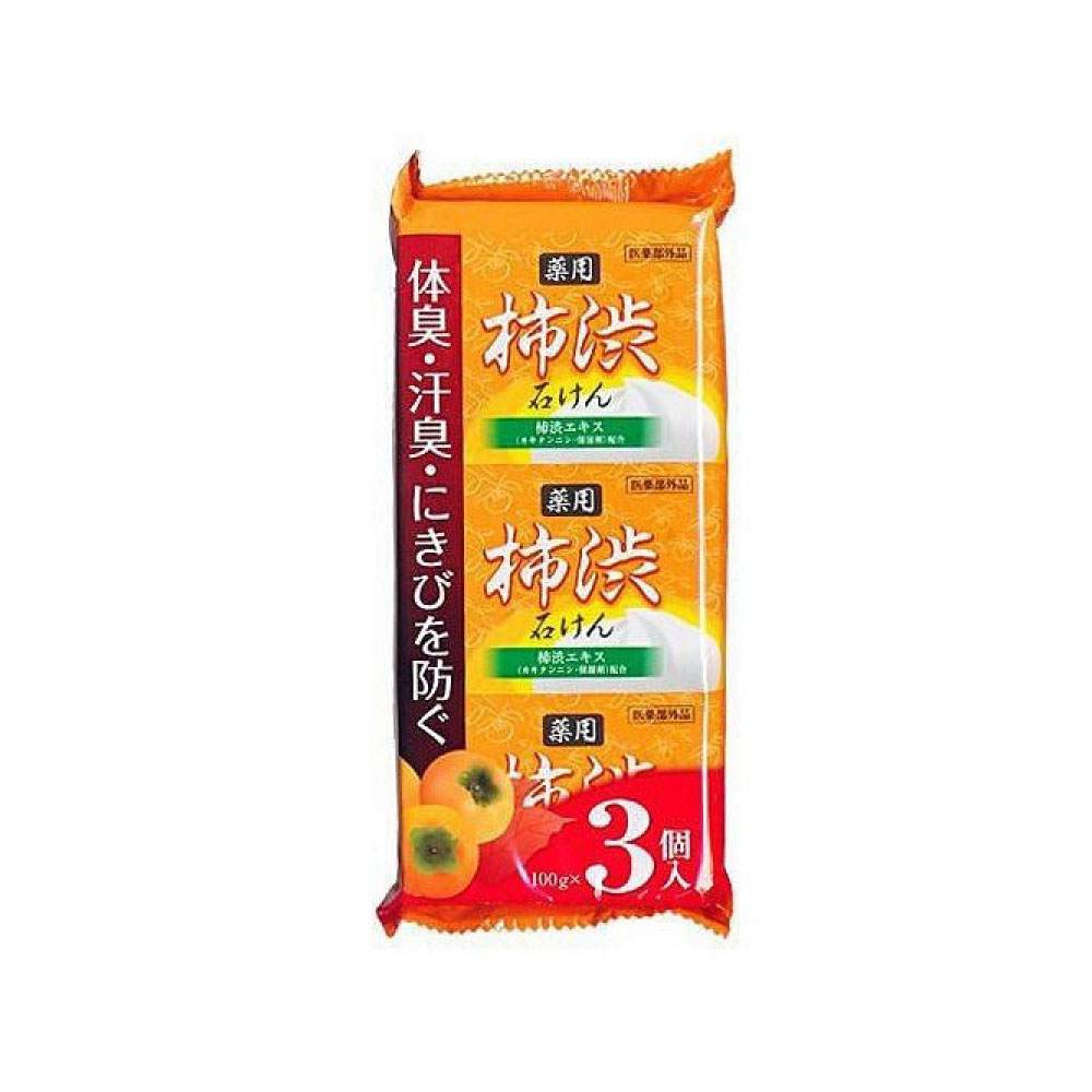 石鹸 柿渋 薬用 医薬部外品 100g 3個入り 2セット 固形石鹸｜wagonsale｜02