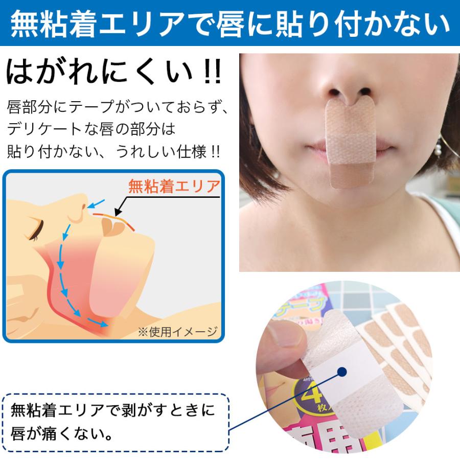 鼻呼吸テープ、口呼吸をやめる！鼻呼吸、マウステープ、寝る時に貼るだけ。口閉じテープ