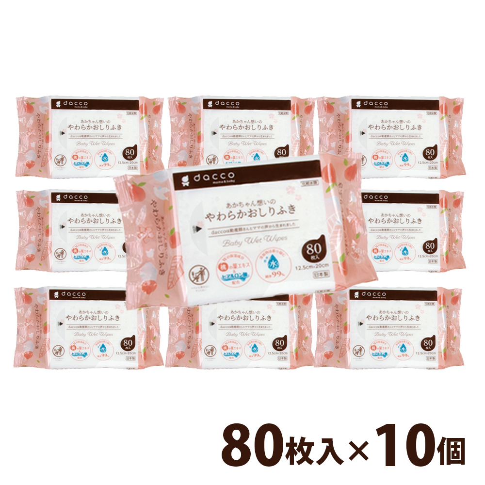 おしりふきフタ付（dacco）厚手タイプ　80枚入×36個　3箱 Amazon.co.jp: オオサキメディカル ダッコ dacco ベビー