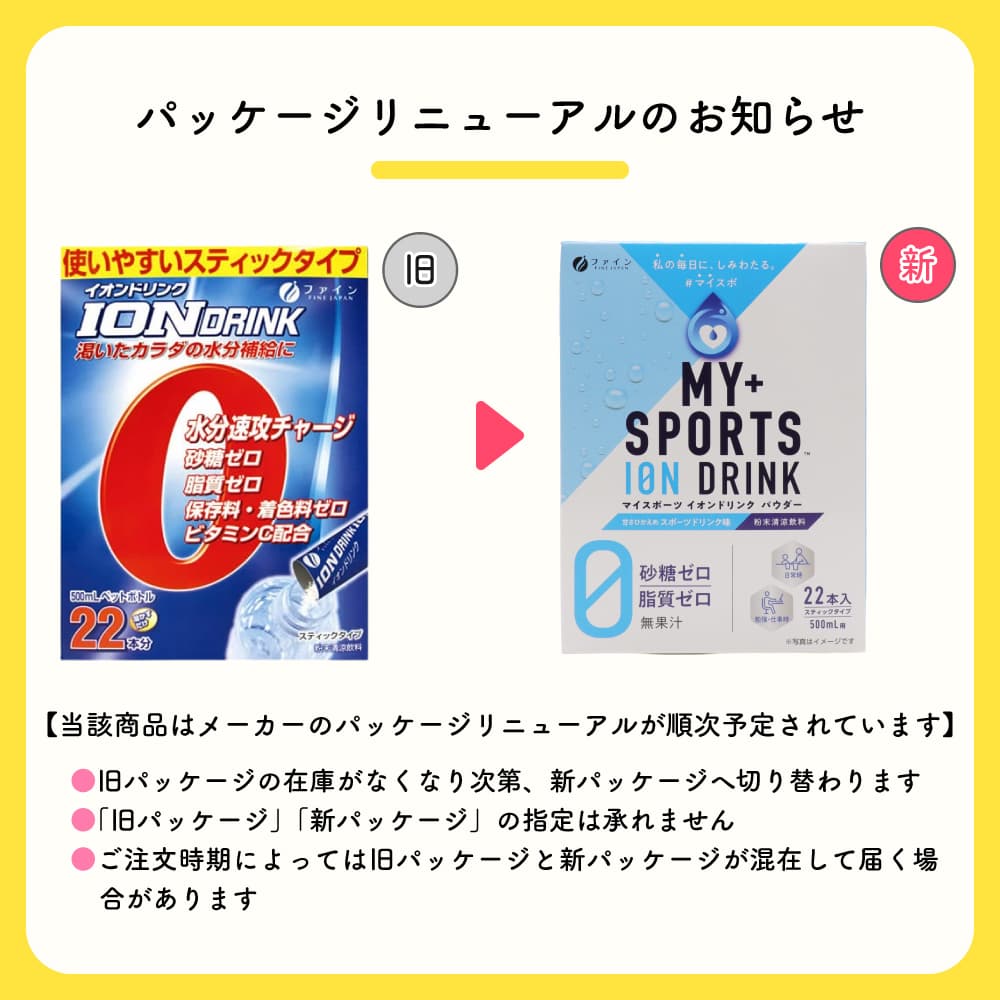 スポーツドリンク 粉末 パウダー ファイン イオンドリンク 3.2g×22包×7 