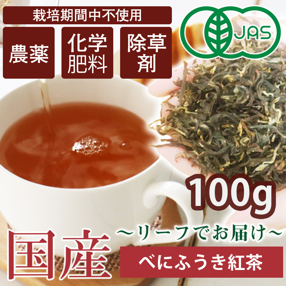 べにふうき茶 無農薬 紅茶 高級 鹿児島 高級茶葉 茶葉 和紅茶 ギフト 国産 リーフティー べにふうきorべにひかり 100g｜wagonsale｜03