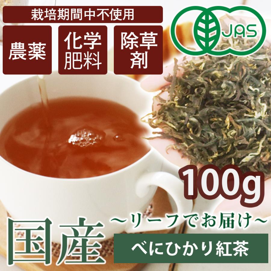 べにふうき茶 無農薬 紅茶 高級 鹿児島 高級茶葉 茶葉 和紅茶 ギフト 国産 リーフティー べにふうきorべにひかり 100g｜wagonsale｜02