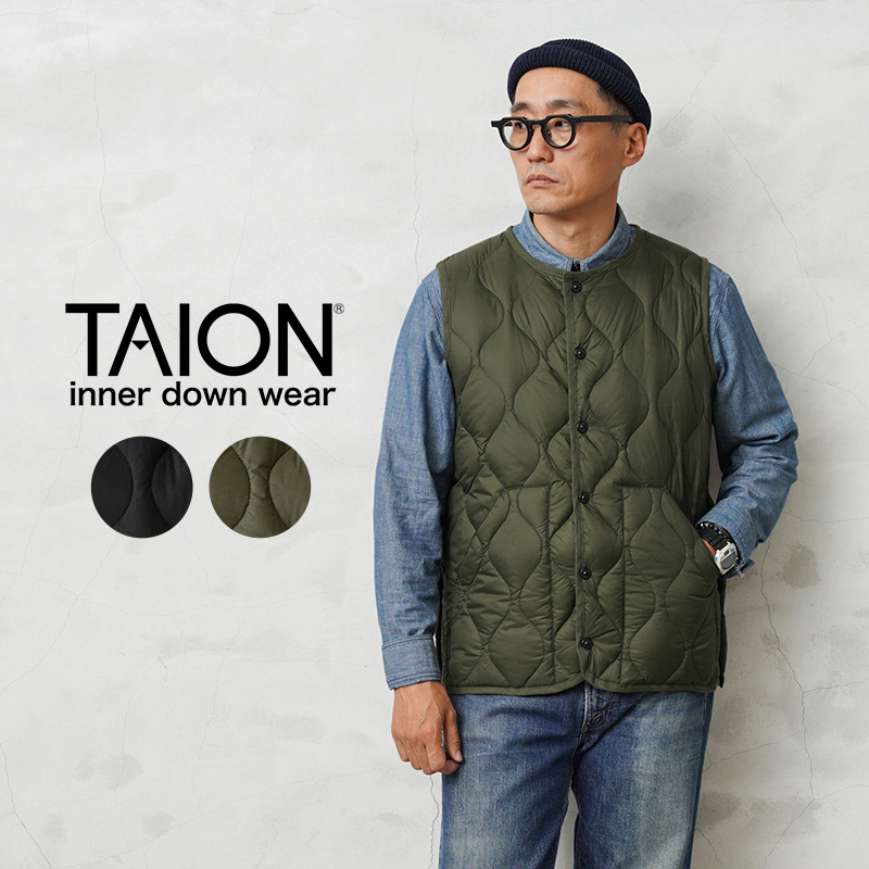 ミリタリー クルーネック ダウンベスト-ソフトシェル – TAION