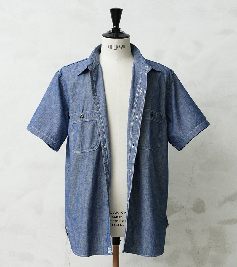 orSlow（オアスロウ） 01-V8170 CHAMBRAY WORK SHIRTS S/S
