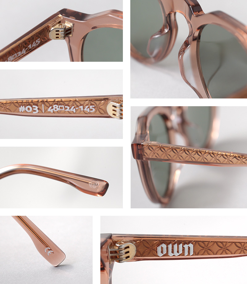 オウン OWN OW-03OR-GRN #03 OLD ROSE / GREEN ボストンタイプ クリア