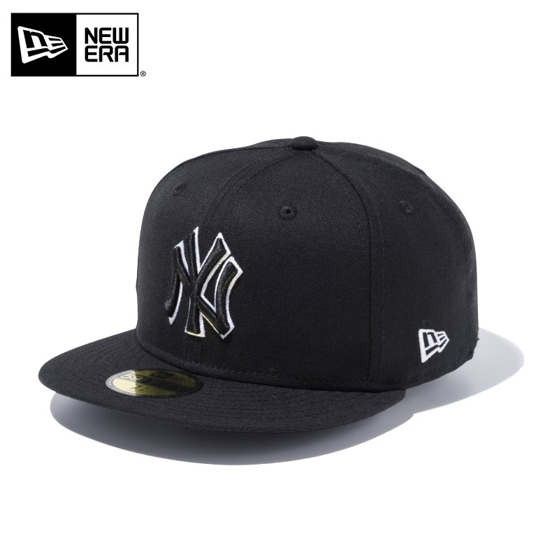 【メーカー取次】 NEW ERA ニューエラ 59FIFTY MLB ニューヨーク・ヤンキース ブラックXブラック ホワイトアウトライン  13562245 【クーポン対象外】【T】