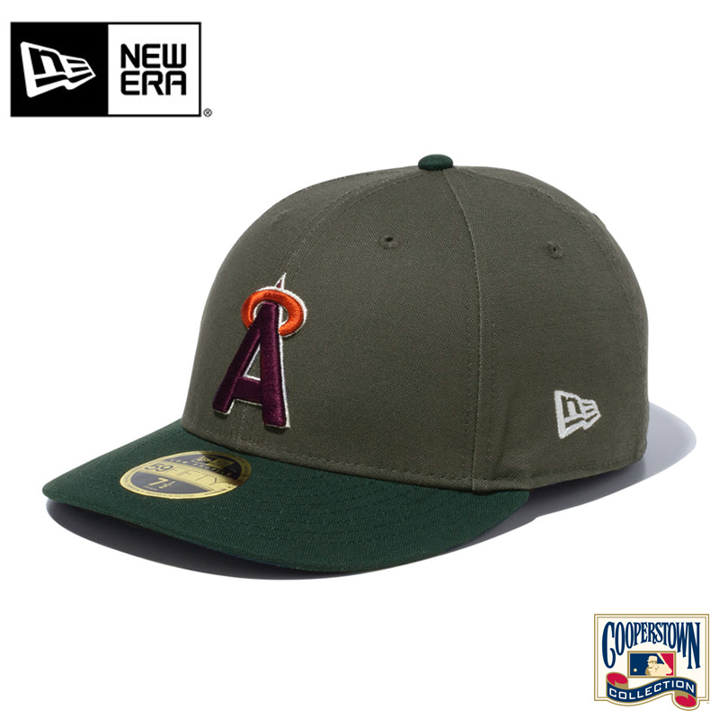 NEW ERA ニューエラ 14109469 LP 59FIFTY Duck Canvas カリフォルニア・エンゼルス モス  ダークグリーンバイザーキャップ【クーポン対象外】【T】