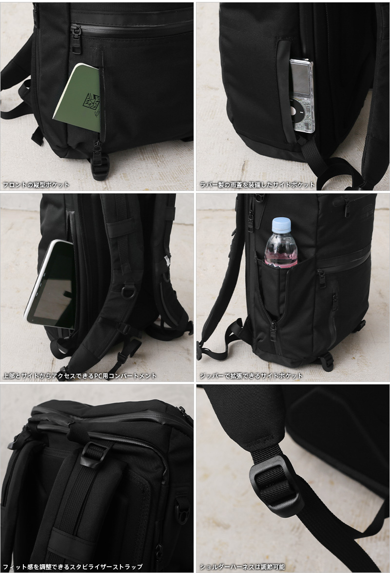 AS2OV アッソブ 141612 WATER PROOF CORDURA 305D ROUND ZIP BACKPACK