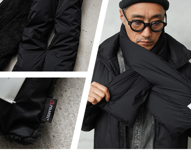 ALLIED FEATHER + DOWN A4399-190AC01 Bulky Down Muff ダウンマフラー