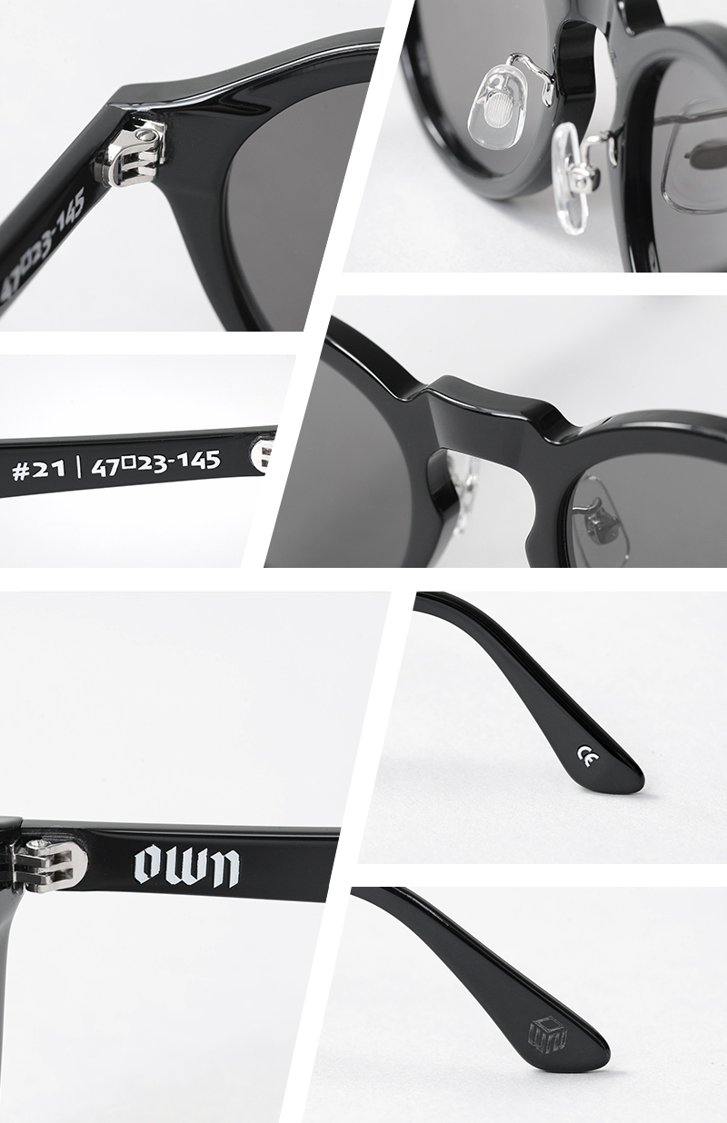 オウン OWN OW-21BK-GY #21 BLACK / GREY ボストンタイプ ブラック