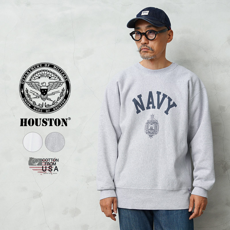 HOUSTON（ヒューストン） 22311 U.S.コットン NAVY プリント
