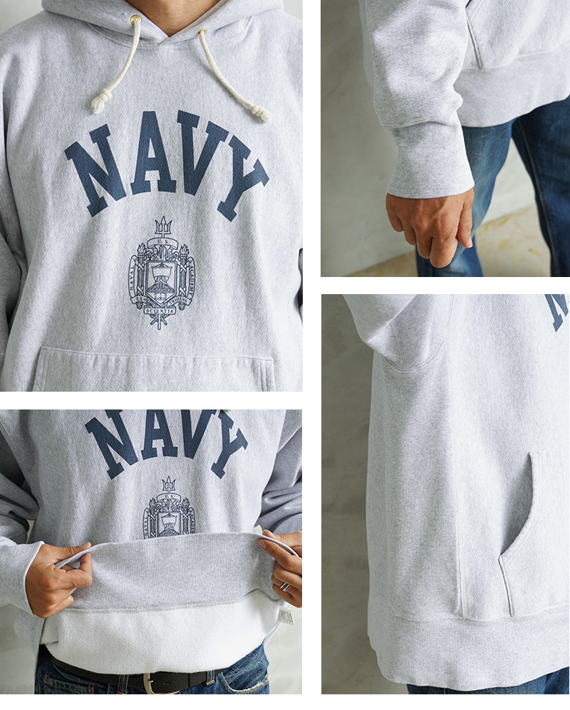 ヒューストン USNAVY プリント ミリタリースウェット XXL グレー ヒューストン USNAVY プリント ミリタリースウェット XXL グレー