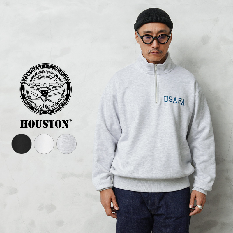 HOUSTON（ヒューストン） 22352 USAFA プリント ハーフジップ