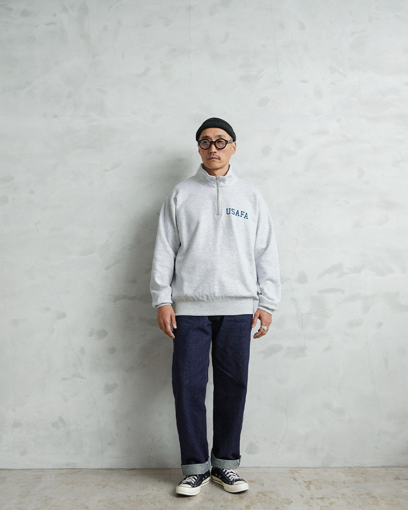 HOUSTON（ヒューストン） 22352 USAFA プリント ハーフジップ