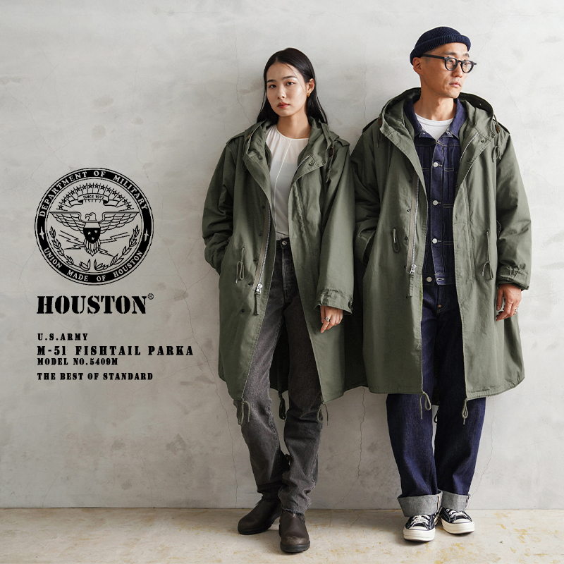 WAIPER別注 HOUSTON ヒューストン M-51パーカ モッズコート NARROW FIT