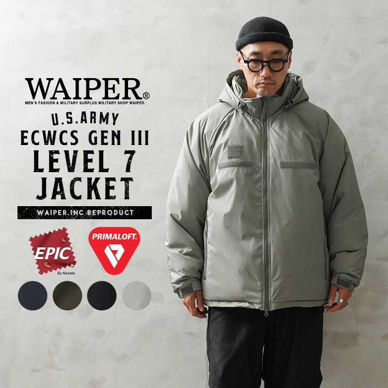 WAIPER.inc ワイパーインク 米軍 ECWCS GEN III LEVEL7 PRIMALOFT ジャケット EPIC レベル7 アウター  ブランド【WP1007】【クーポン対象外】【R】