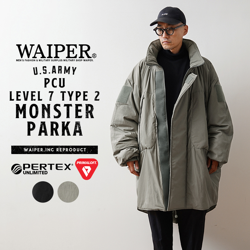 WAIPER.inc ワイパーインク 米軍 PCU LEVEL7 TYPE2 PRIMALOFT モンスターパーカー PERTEX  UNLIMITED【WP1009】【クーポン対象外】【T】