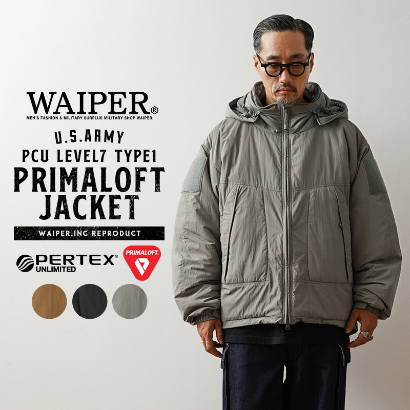 WAIPER.inc ワイパーインク 米軍 PCU LEVEL7 TYPE1 PRIMALOFT ジャケット PERTEX UNLIMITED  タイプ1 レベル7 アウター【24WP1021】【クーポン対象外】【S】