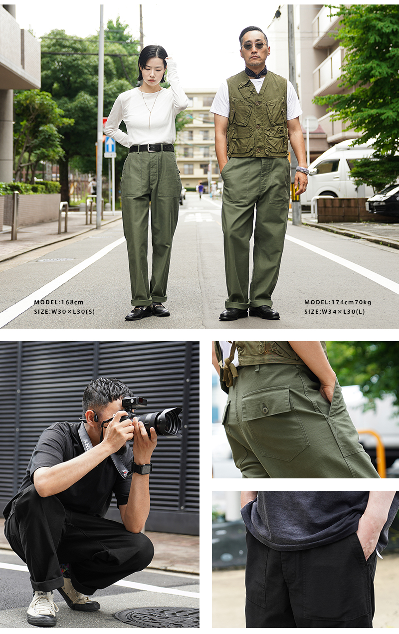 M-R】U.S.Army 60's Jungle Fatigue Pants 4th OG-107 