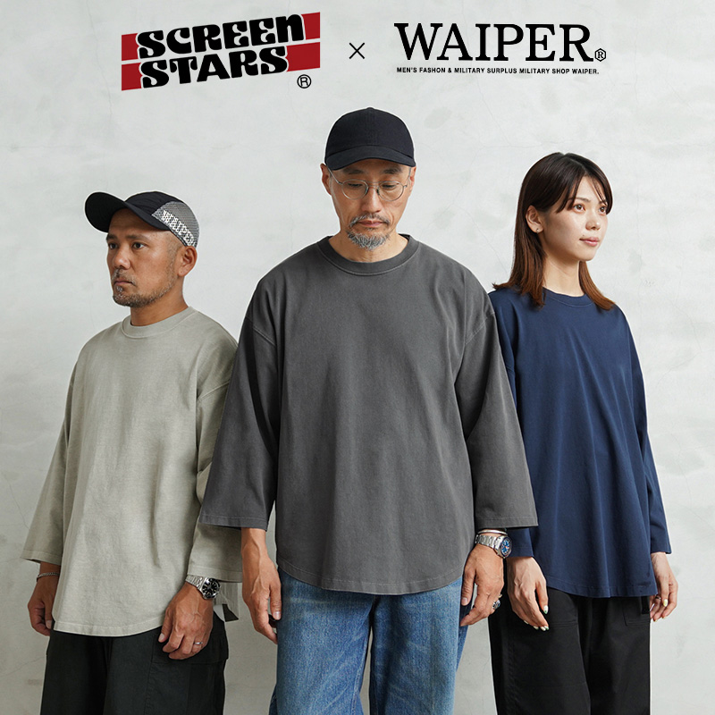 未開封タグ付きSCREEN STARS×WAIPER スウェットシャツ SCREEN STARS×WAIPER 2523-438WP ラグランスリーブ L/S