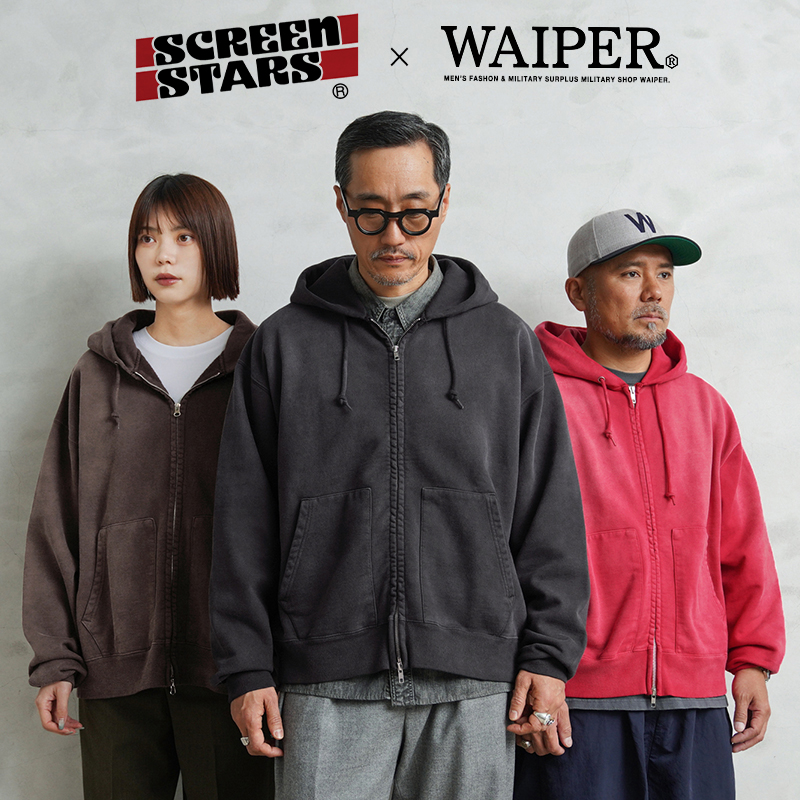 WAIPER.inc SCREEN STARS×WAIPERジップアップフーディ SCREEN STARS（スクリーンスターズ） SCREEN STARS×WAIPER 2523-439WP