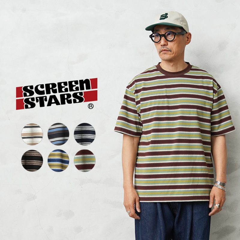 2*m様 Screen Stars Tシャツ スクリーンスターズ ヴィンテージ SCREEN STARS（スクリーンスターズ） 2622-011SS MULTI BORDER S/S