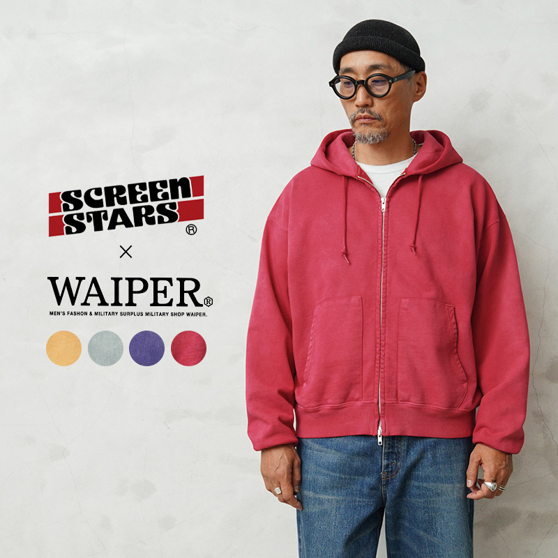 SCREEN STARS×WAIPER 2623-450WP ジップアップ フーディ VINTAGE FADE
