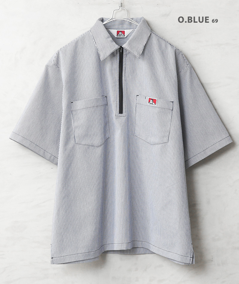 BEN DAVIS（ベンデイビス） ND-26580025 1/2 ZIP S/S SHIRT ハーフ
