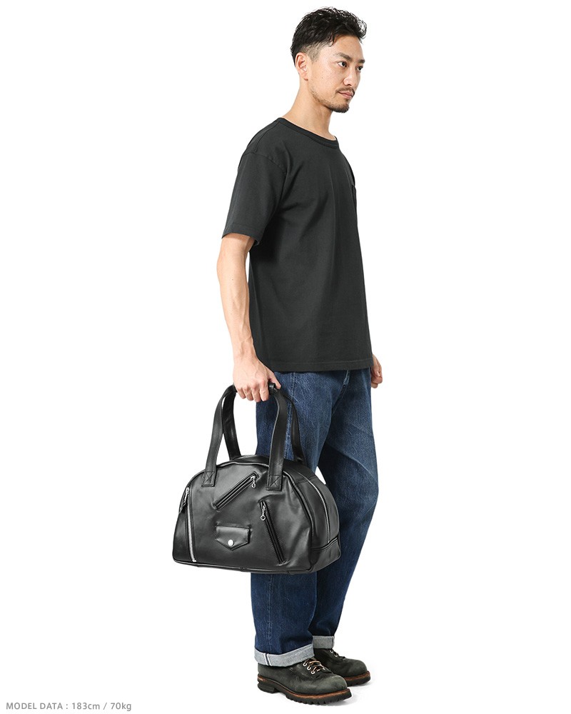 Schott ショット 3109069 LEATHER RIDERS BOSTON BAG（レザー