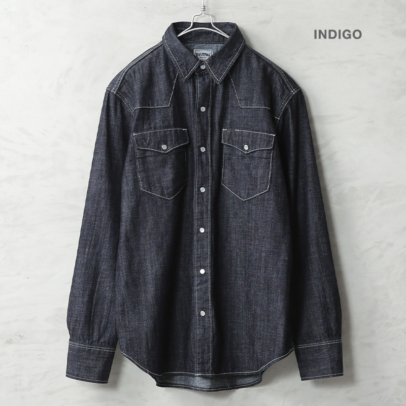 HOUSTON（ヒューストン） 40695 USA COTTON DENIM WESTERN SHIRT USA