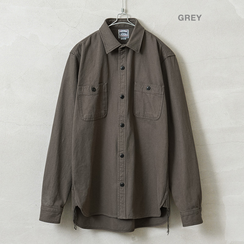 HOUSTON（ヒューストン） 41141 SOLID VIYELLA SHIRT ソリッド ビエラ