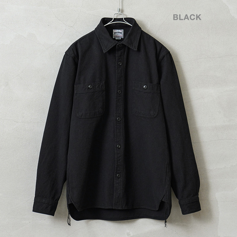 ヒューストン　ビンテージビエラシャツブラック　ちゃーはんさん専用 HOUSTON（ヒューストン） 41141 SOLID VIYELLA SHIRT ソリッド ビエラ
