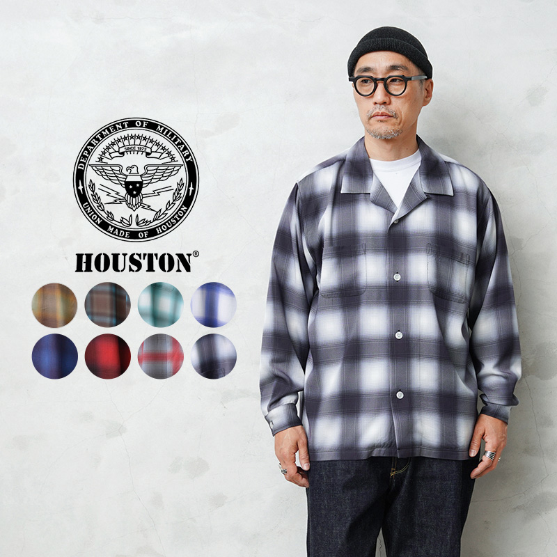 HOUSTON（ヒューストン） 41188 OMBRE L/S CHECK SHIRT オンブレ