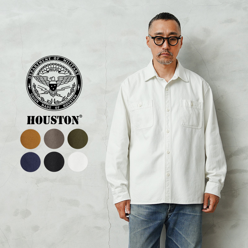 HOUSTON（ヒューストン） 41254 SOLID VIYELLA SHIRT ソリッド ビエラ