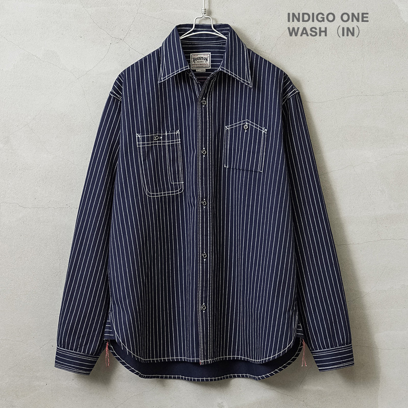 HOUSTON ヒューストン 41260 INDIGO WABASH 40's WORK SHIRT