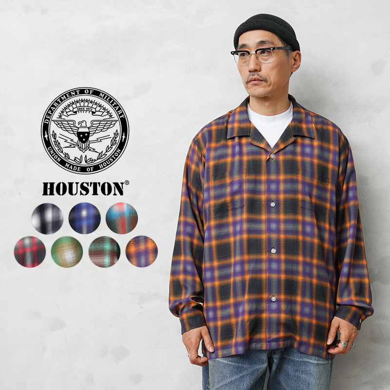 HOUSTON（ヒューストン） 41284 OMBRE CHECK L/S SHIRT オンブレー