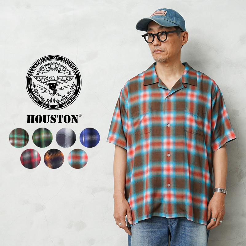 HOUSTON（ヒューストン） 41285 OMBRE CHECK S/S SHIRT オンブレー