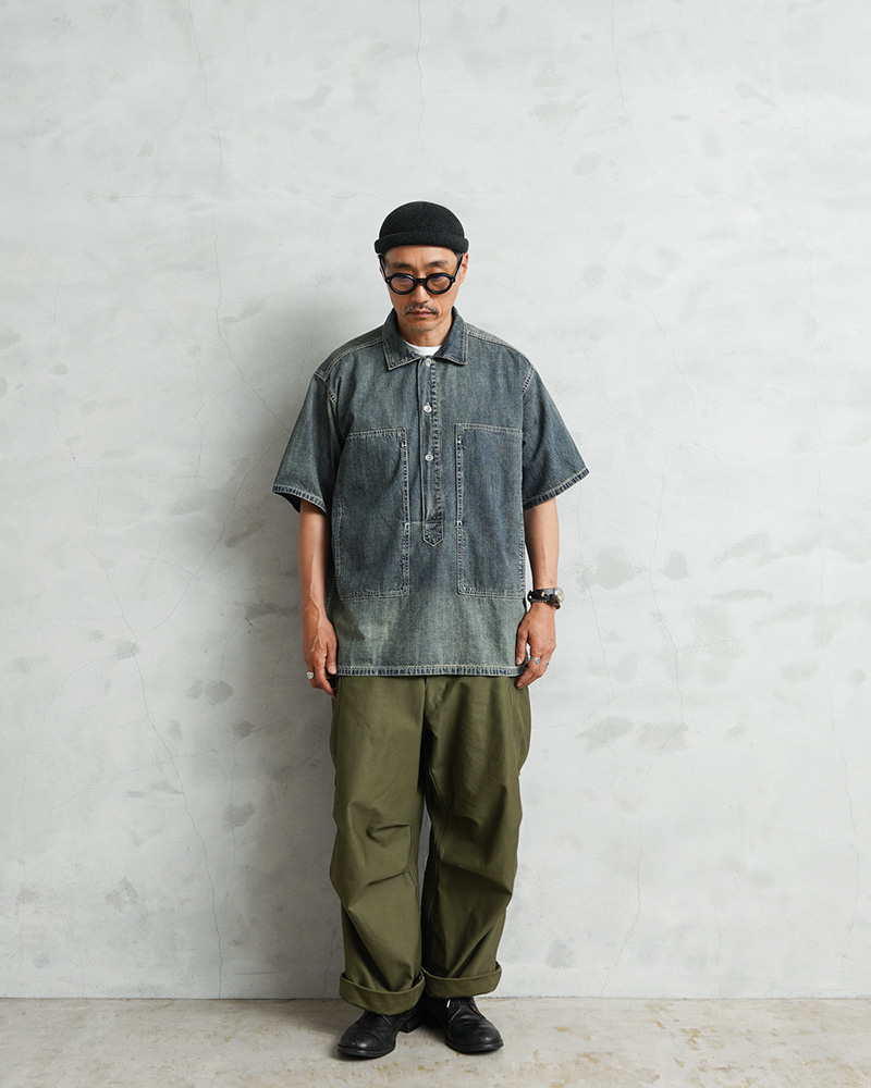 HOUSTON（ヒューストン） 41343 U.S. COTTON DENIM S/S U.S. ARMY