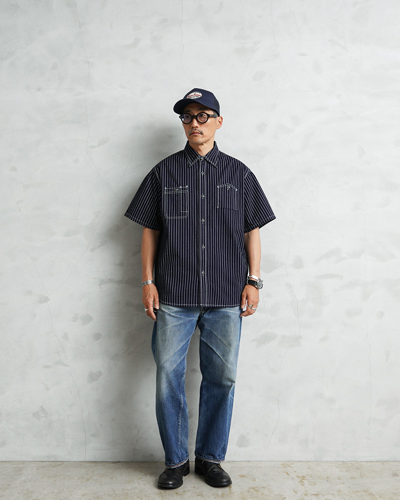 HOUSTON（ヒューストン） 41350 WABASH 40s WORK SHIRT ウォバッシュ