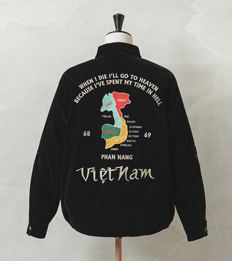 HOUSTON ヒューストン5 VELVETEEN 別珍ベトナムジャケット HOUSTON ヒューストン ジャケット ベトジャン メンズ レディース