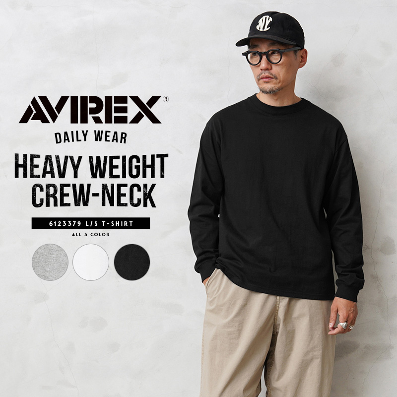 AVIREX アビレックス 6123379 デイリーウエア HEAVYWEIGHT 長袖 クルー