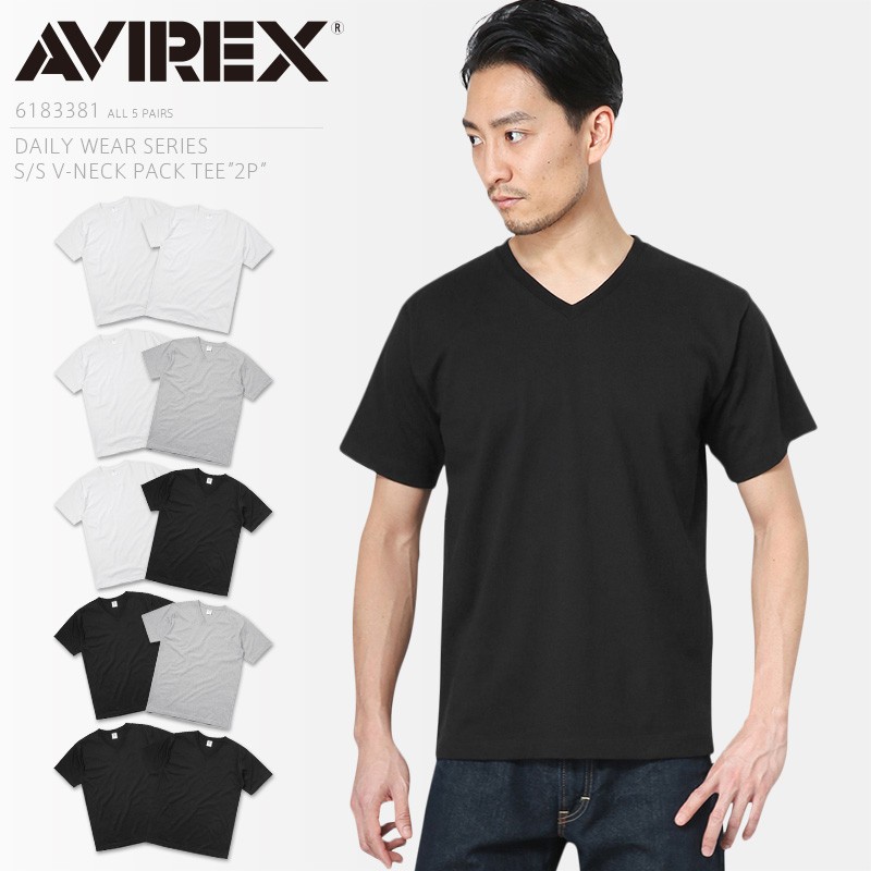 *AVIREX* クルーネック パックTシャツ 6183381_1.jpg