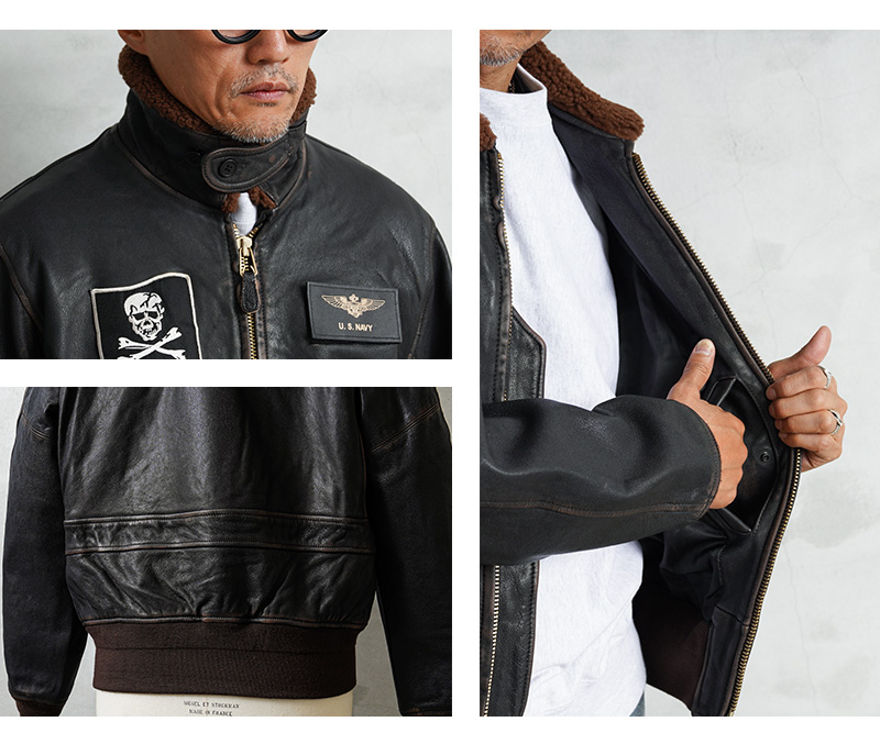 HOUSTON（ヒューストン） 8243 G-1 LEATHER JACKET レザージャケット