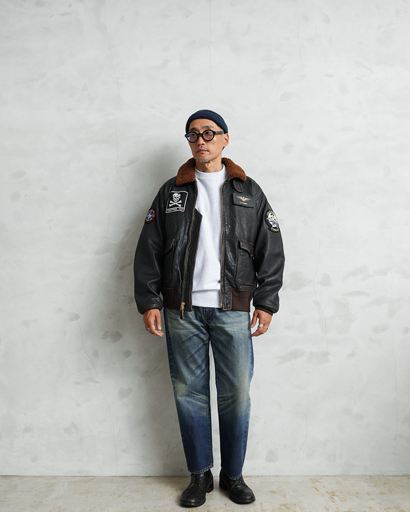 HOUSTON（ヒューストン） 8243 G-1 LEATHER JACKET レザージャケット