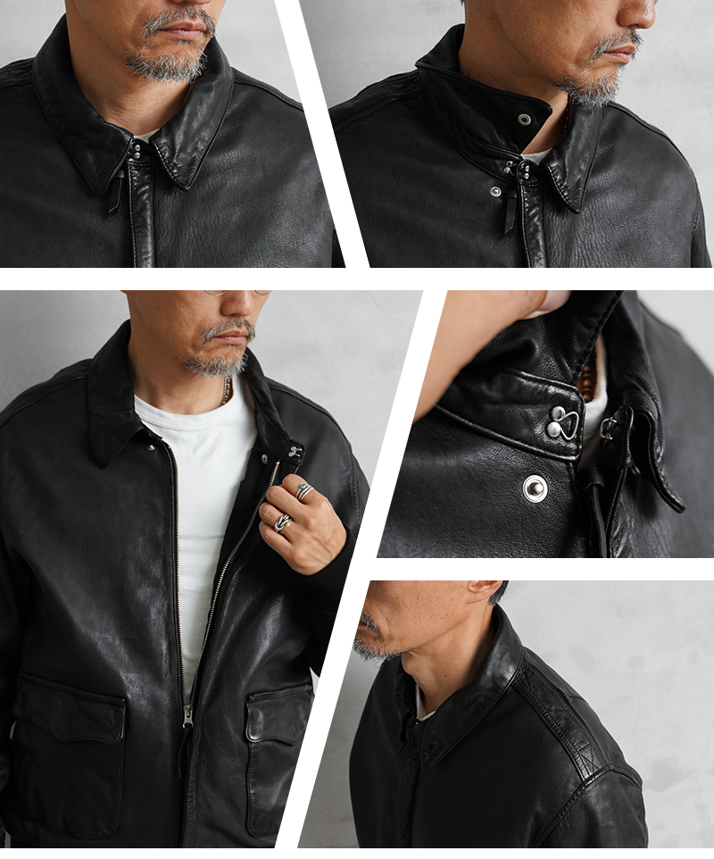 HOUSTON（ヒューストン） 8244 A-2 SHEEP LEATHER JACKET シープスキン