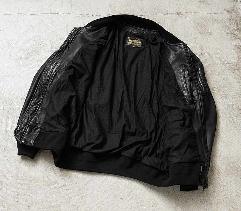 【希少Lサイズ】HOUSTON　肉厚レザーミリタリーダウン HOUSTON（ヒューストン） 8245 L-2 SHEEP LEATHER JACKET シープスキン