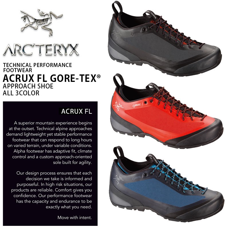 アウトドア 登山用品 【正規取扱店】ARC'TERYX アークテリクス アクルックス アプローチシューズ ACRUX FL GORE-TEX ブランド【Sx】